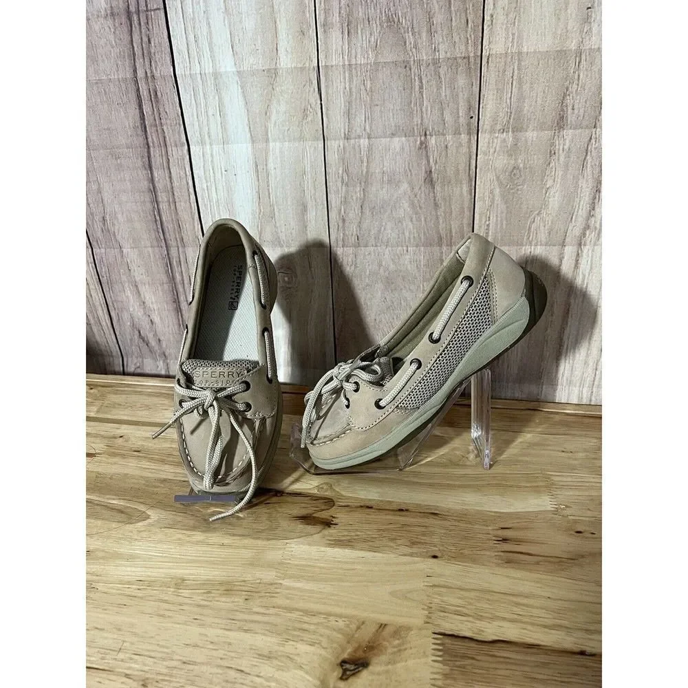 SPERRY Kids Laguna Top Sider Boat Shoes Linen Oat Boys Girls Youth
